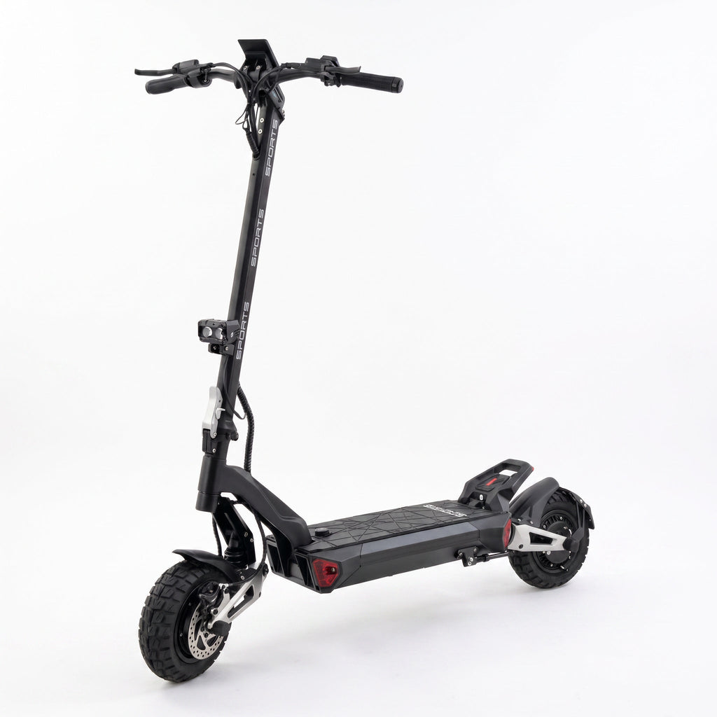 BE-5, trottinette electrique double moteur, vue 8 sur fond blanc