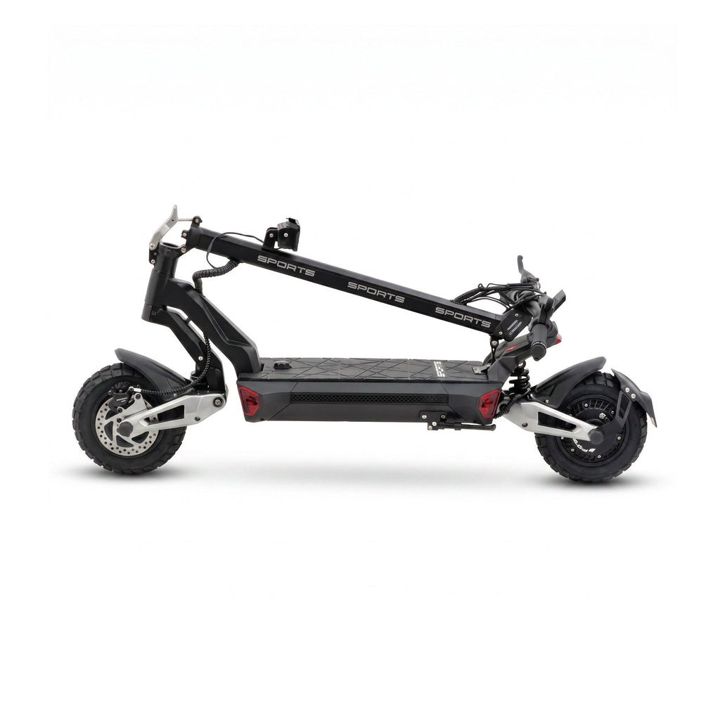 BE-5, trottinette electrique double moteur, vue 9 sur fond blanc