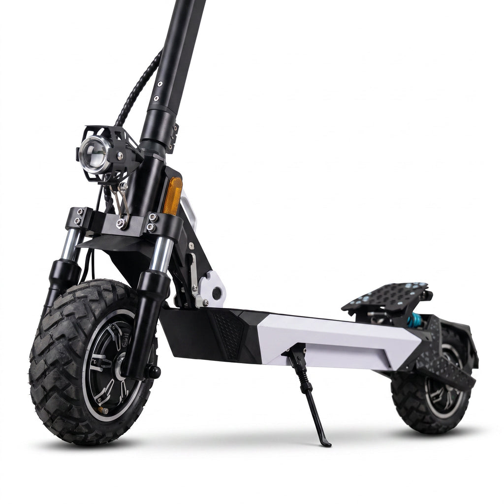 BOE G4, fourche avant suspendue et pneu crante