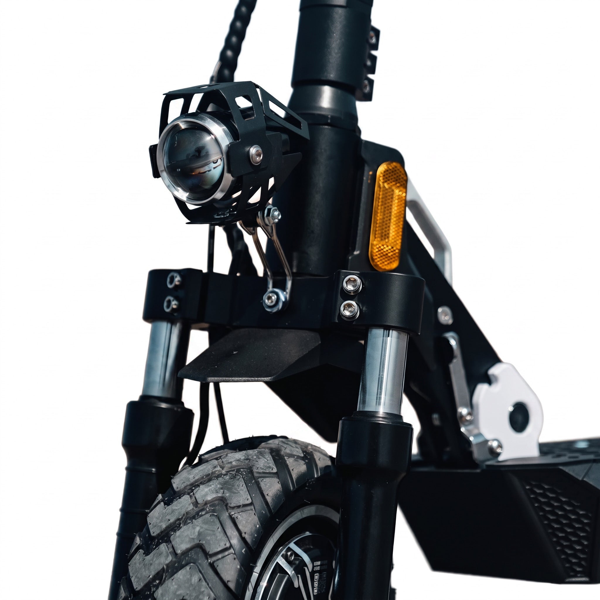 BOE G4, detail de la fourche et du bloc optique
