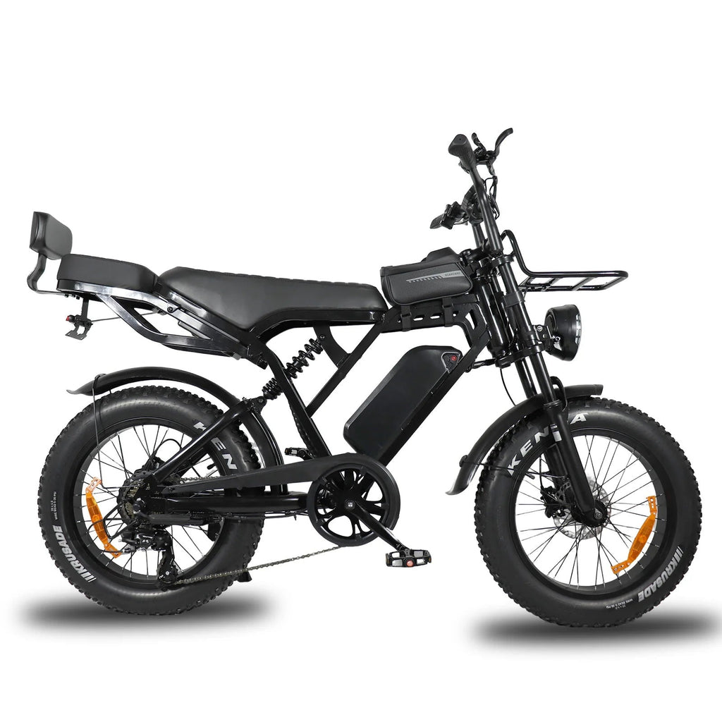 X80 Ultra, velo cargo electrique, vue 4 sur fond blanc