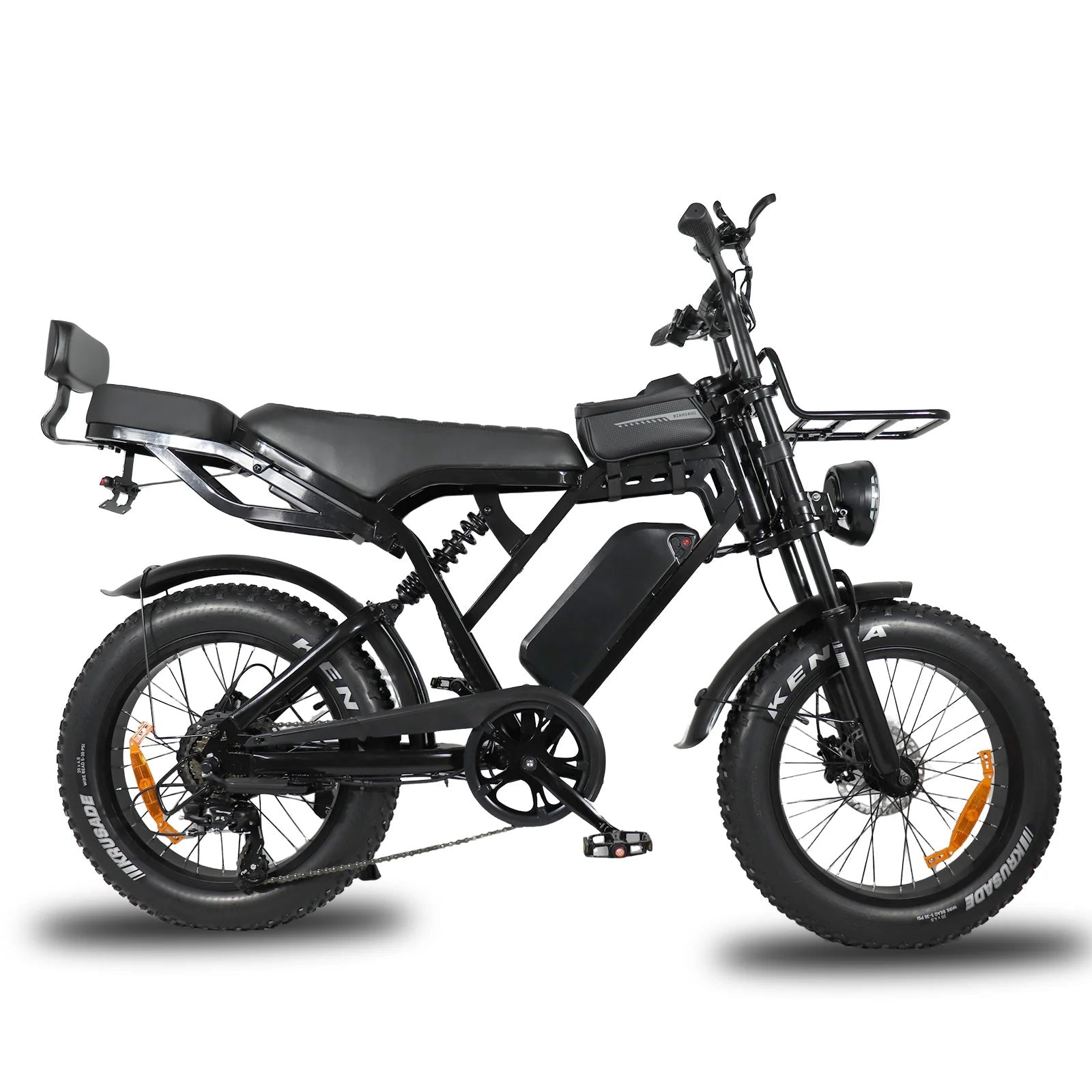 X80 Ultra, velo cargo electrique, vue 4 sur fond blanc