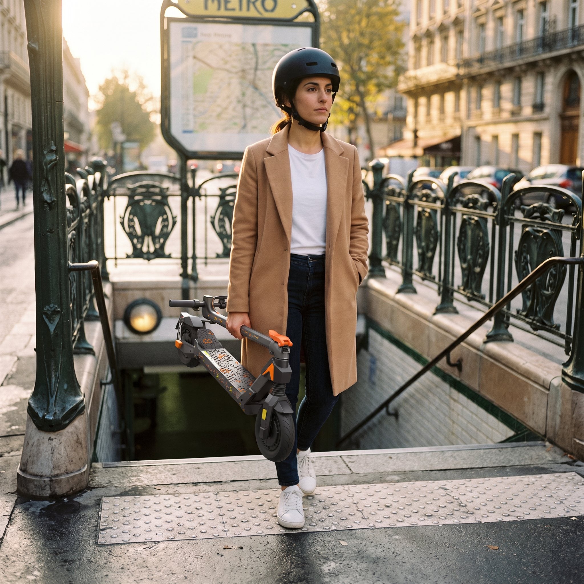 16 kg, pliée, dans le métro — BOE G1 Pro
